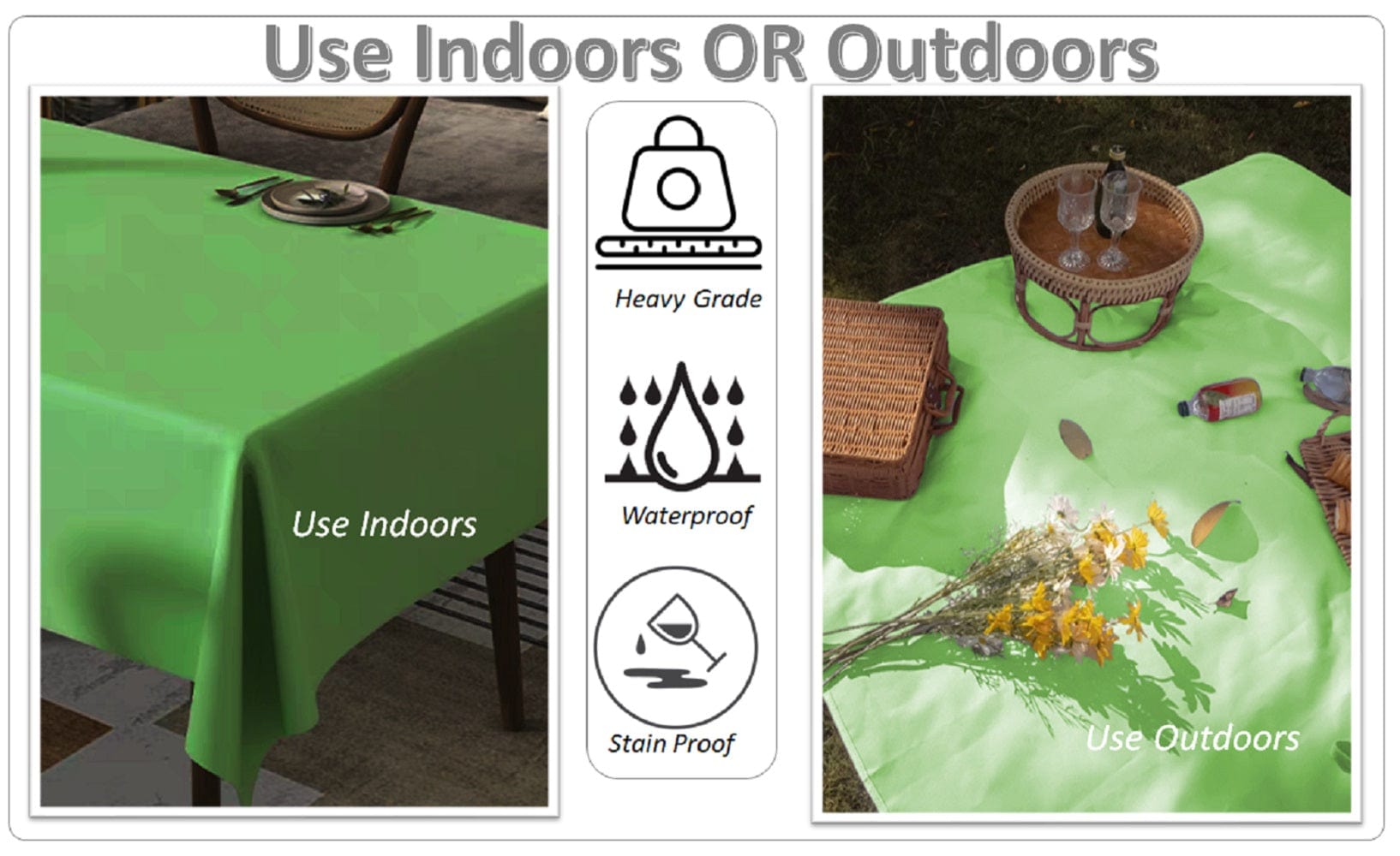 Olivia Rocco Waterproof Wipe Clean Tablecloth, 145 x 200 cm