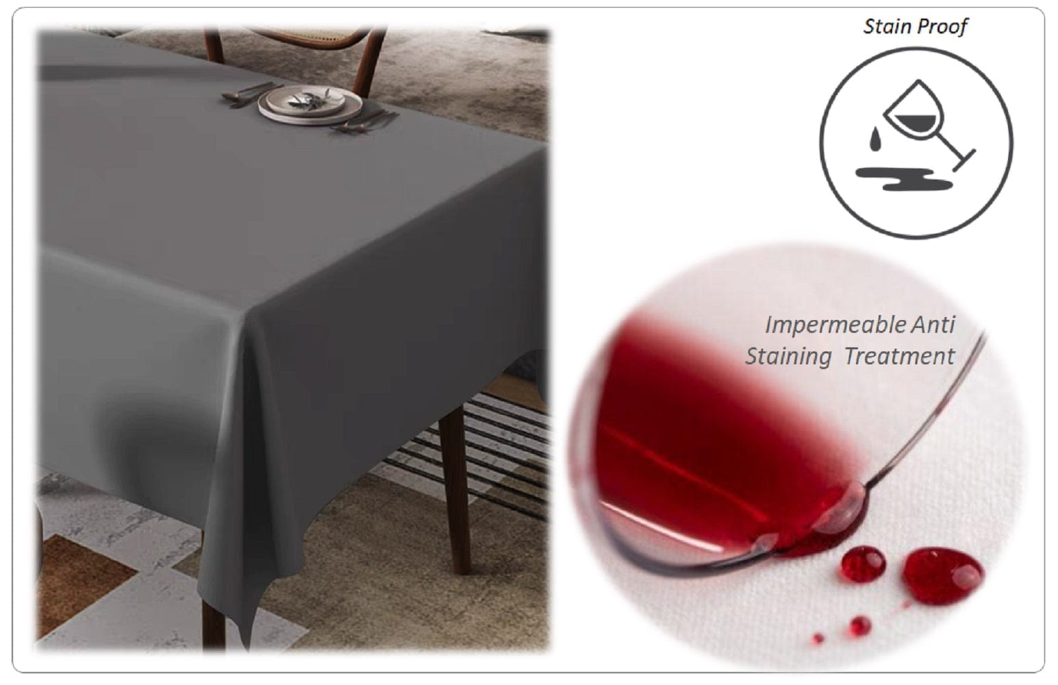 Olivia Rocco Waterproof Wipe Clean Tablecloth, 145 x 200 cm
