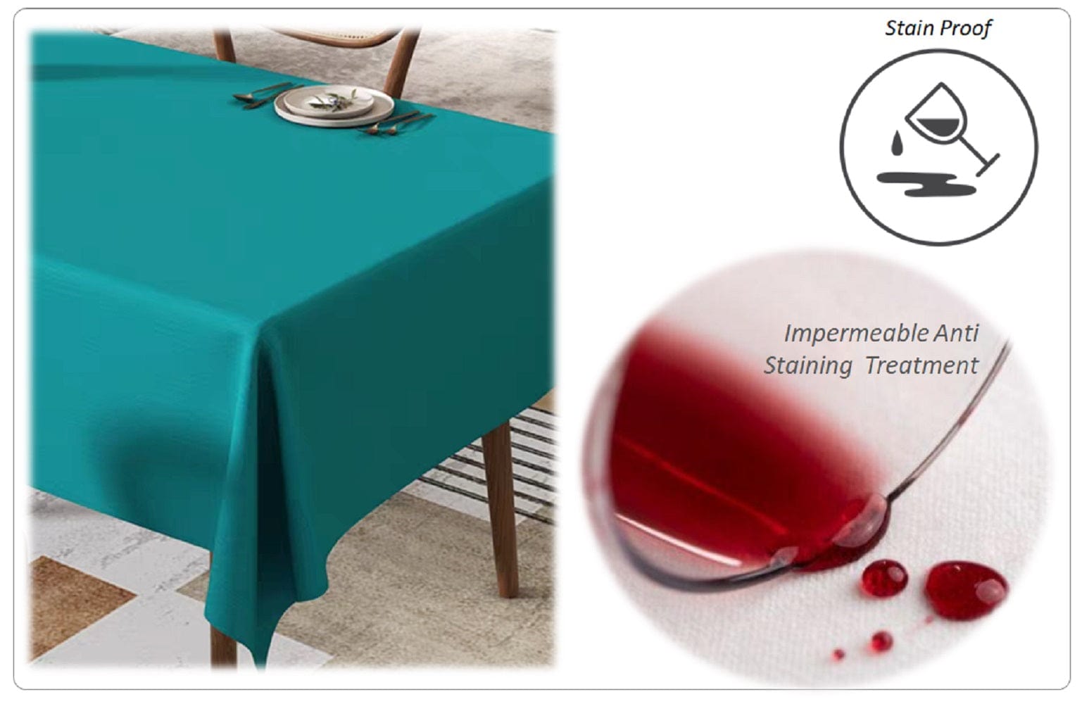 Olivia Rocco Waterproof Wipe Clean Tablecloth, 145 x 200 cm