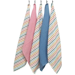 Olivia Rocco Striped Waffle Tea Towels, Pack of 5, Cotton Blend