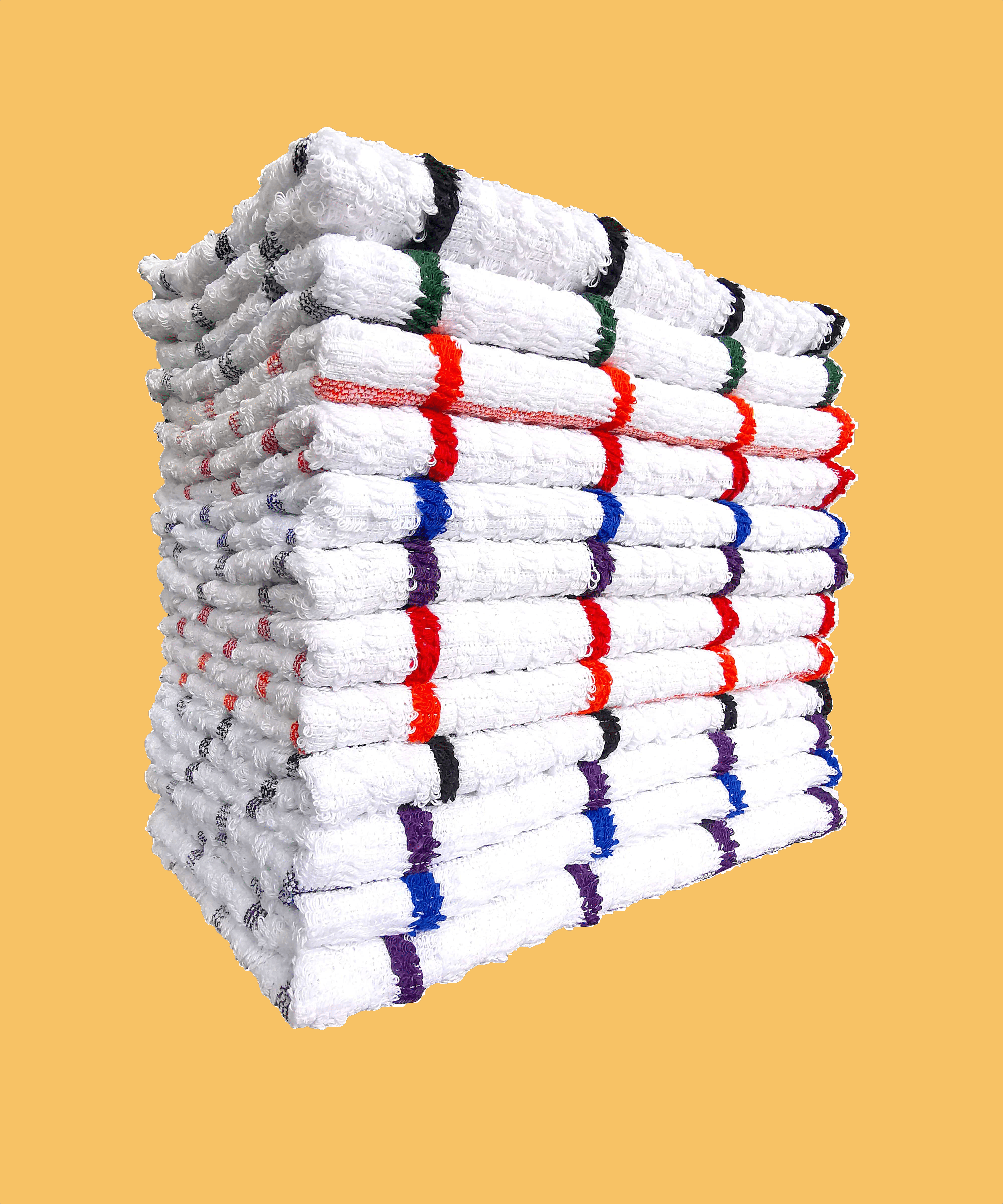 Olivia Rocco Terry Check Tea Towels, Pack of 12, 100% Cotton