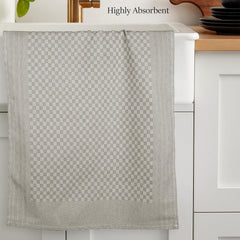 Olivia Rocco Check Tea Towels, Pack of 5, 100% Cotton, 90 x 50 cm
