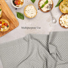 Olivia Rocco Check Tea Towels, Pack of 5, 100% Cotton, 90 x 50 cm
