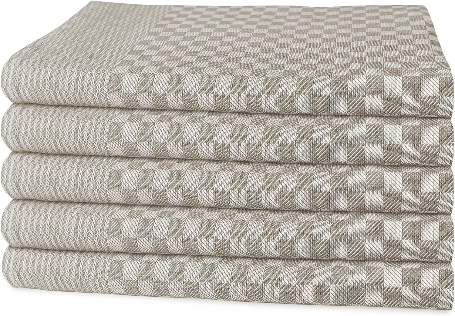 Olivia Rocco Check Tea Towels, Pack of 5, 100% Cotton, 90 x 50 cm