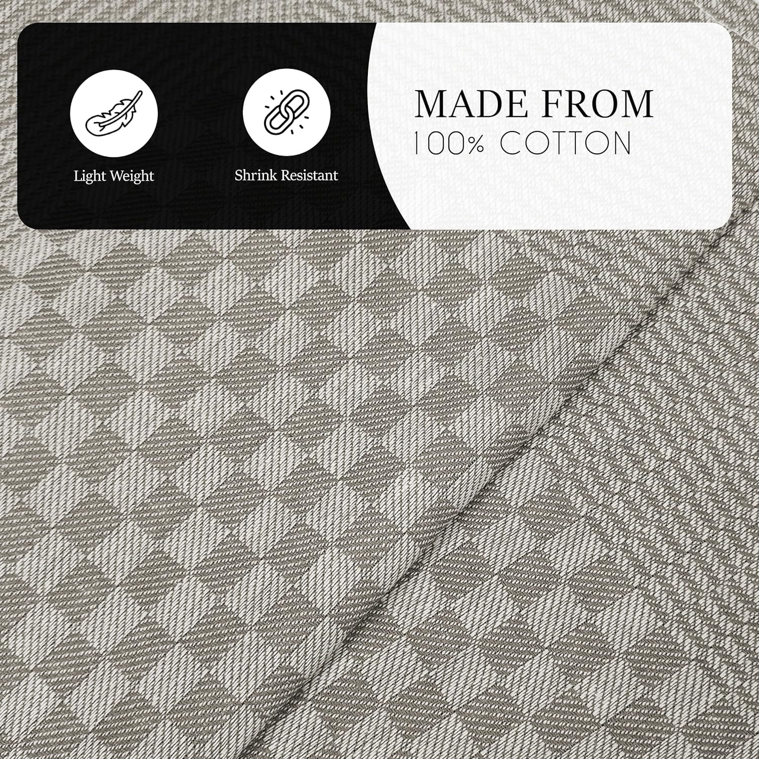 Olivia Rocco Check Tea Towels, Pack of 5, 100% Cotton, 90 x 50 cm