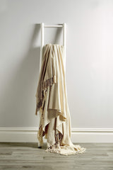 Olivia Rocco Handwoven Large Check Cotton Throw Blanket with Tassels