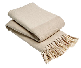Olivia Rocco Handwoven Large Check Cotton Throw Blanket with Tassels
