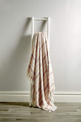 Olivia Rocco Striped Handwoven Cotton Throw Blanket with Tassels