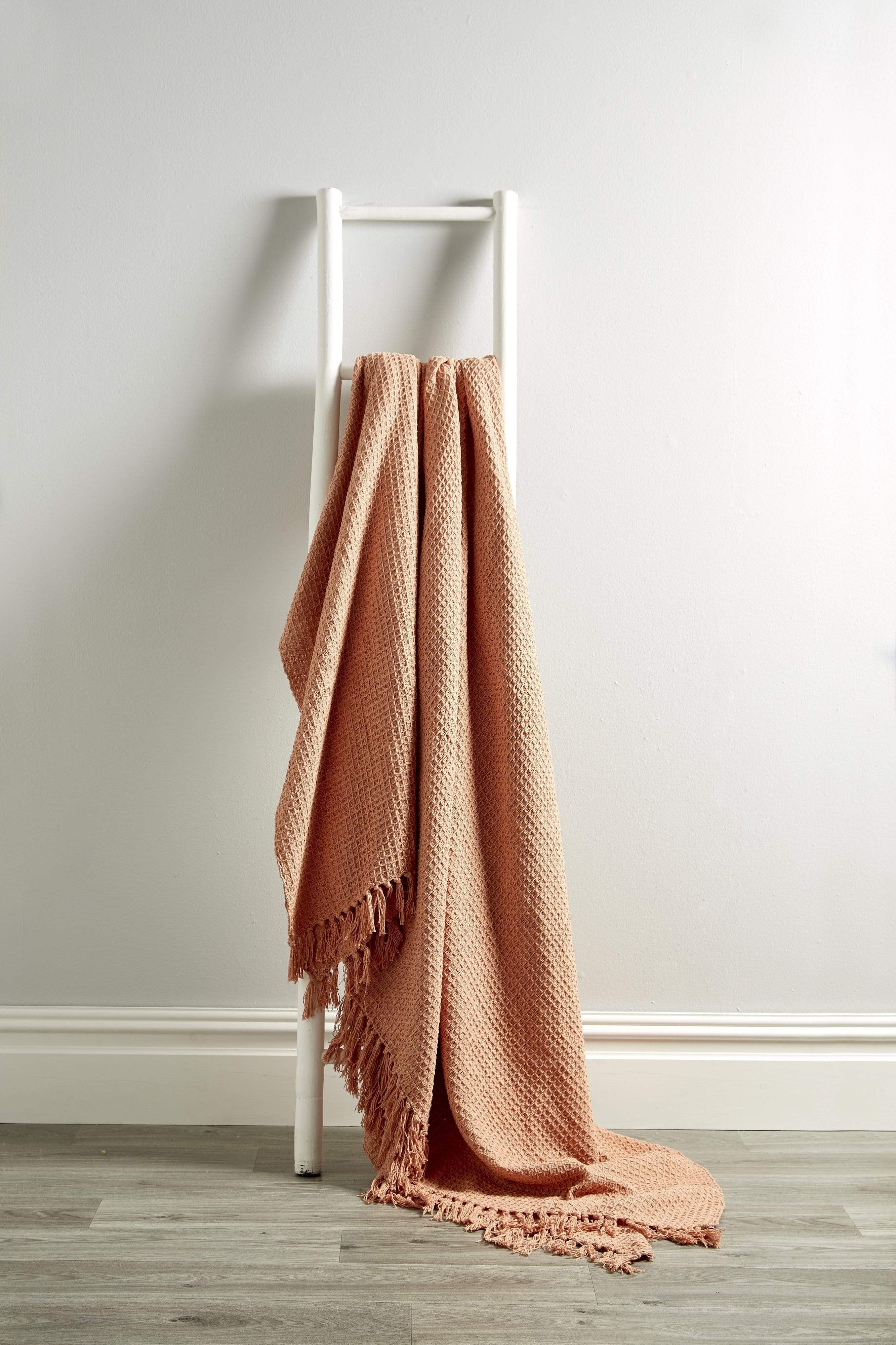 Olivia Rocco Lisbon Cotton Honeycomb Throw Blanket