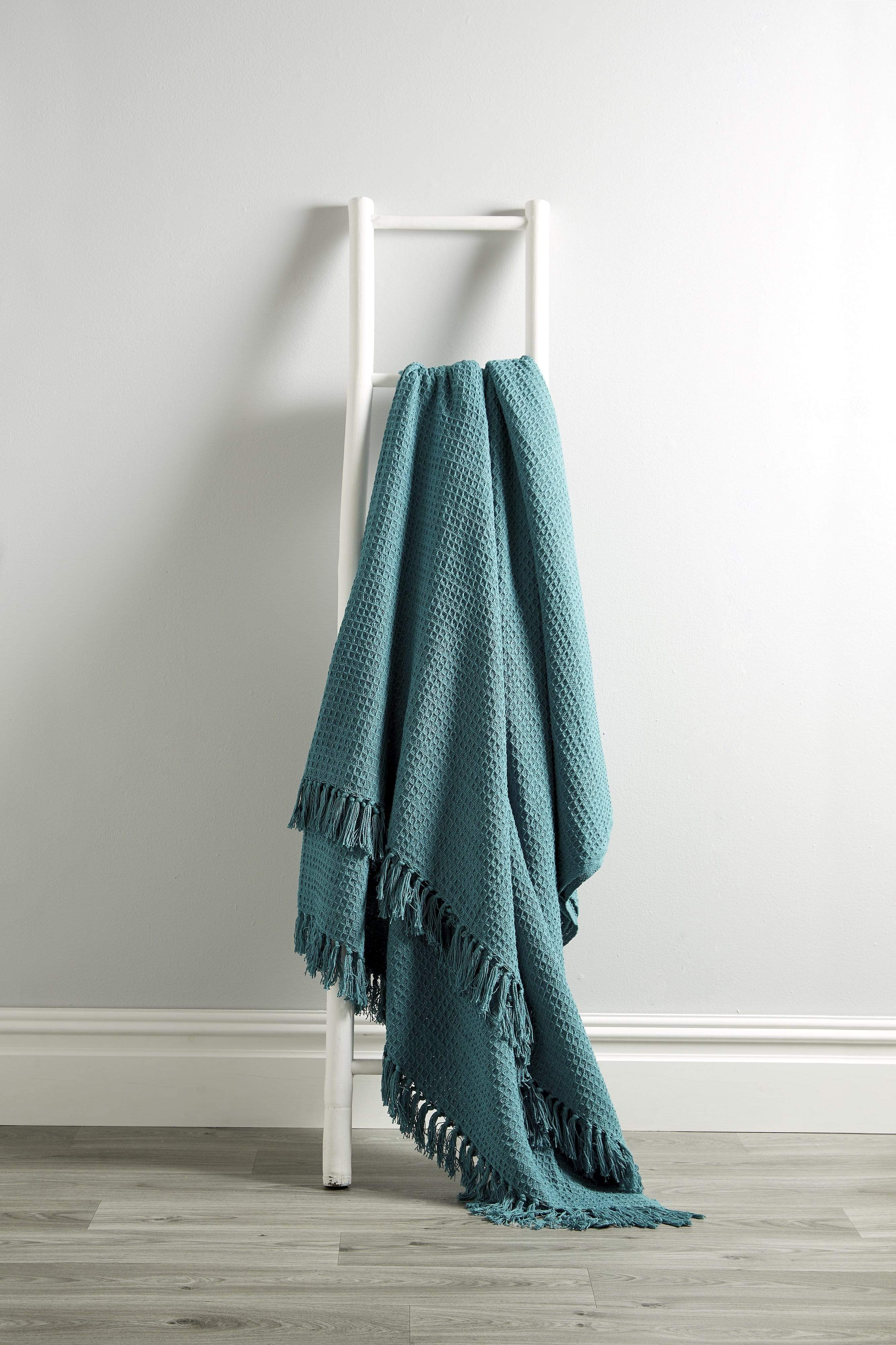 Olivia Rocco Lisbon Cotton Honeycomb Throw Blanket