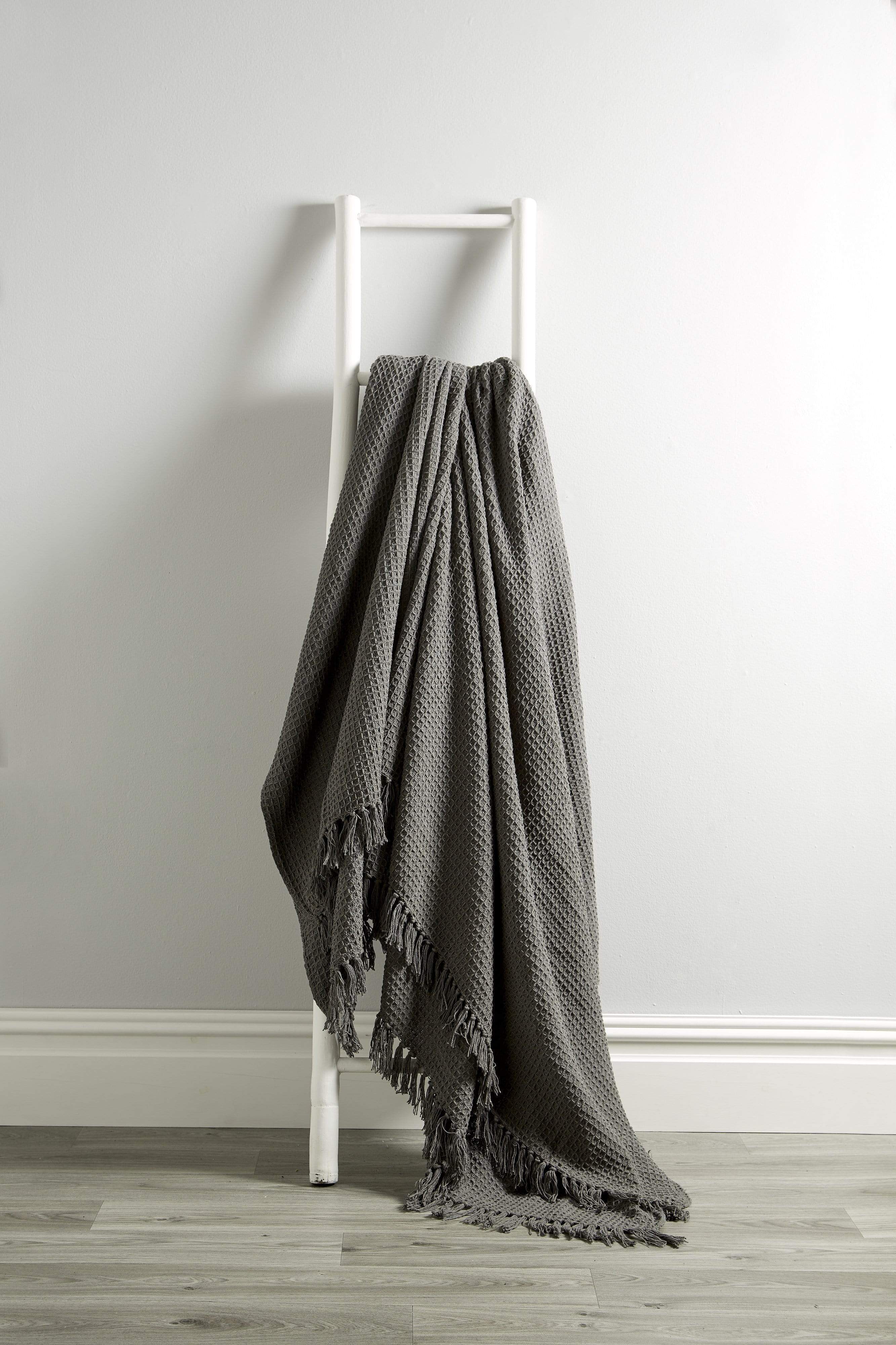 Olivia Rocco Lisbon Cotton Honeycomb Throw Blanket