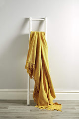 Olivia Rocco Lisbon Cotton Honeycomb Throw Blanket
