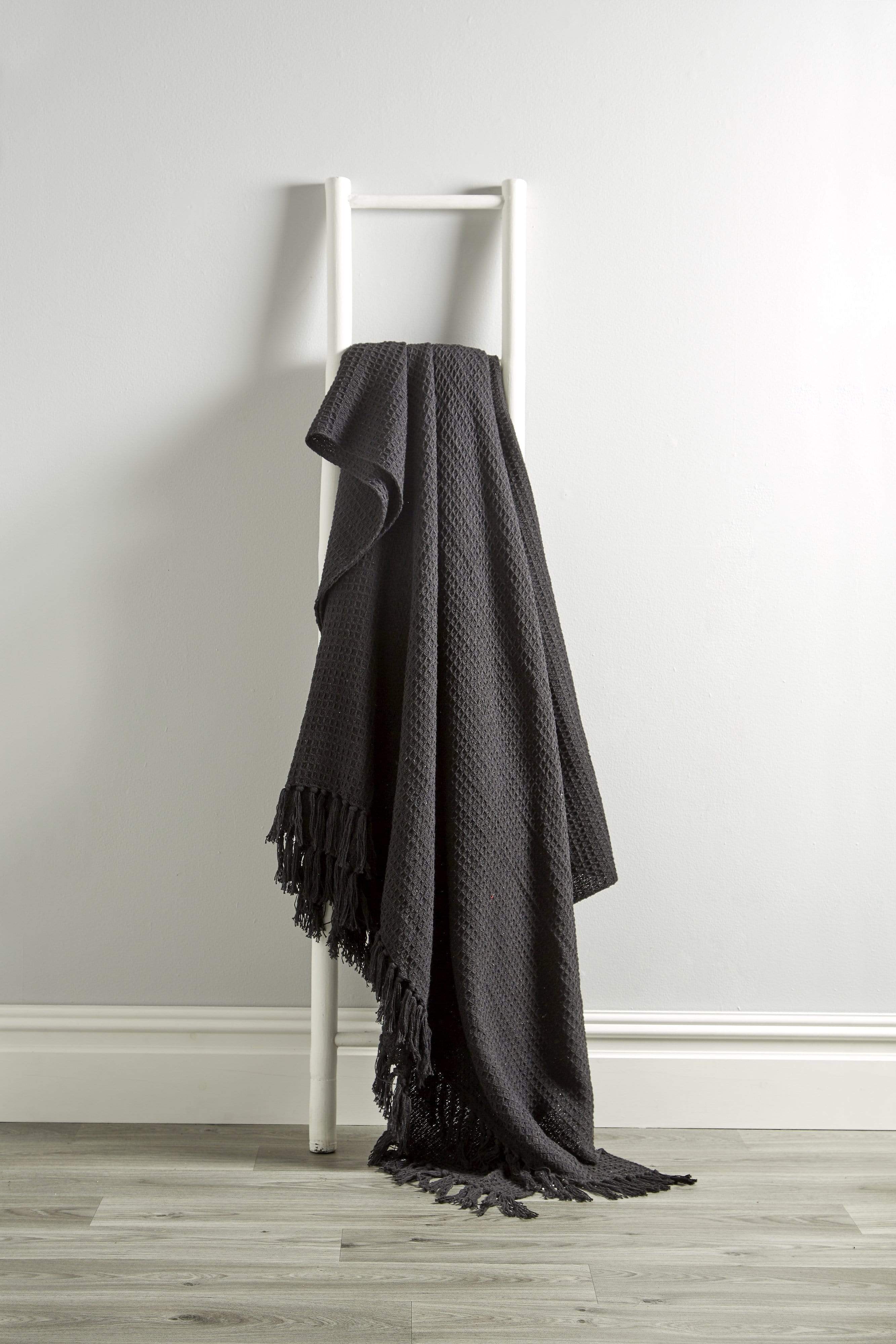 Olivia Rocco Lisbon Cotton Honeycomb Throw Blanket