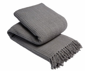 Olivia Rocco Lisbon Cotton Honeycomb Throw Blanket