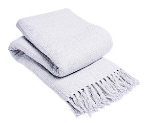 Olivia Rocco Lisbon Cotton Honeycomb Throw Blanket