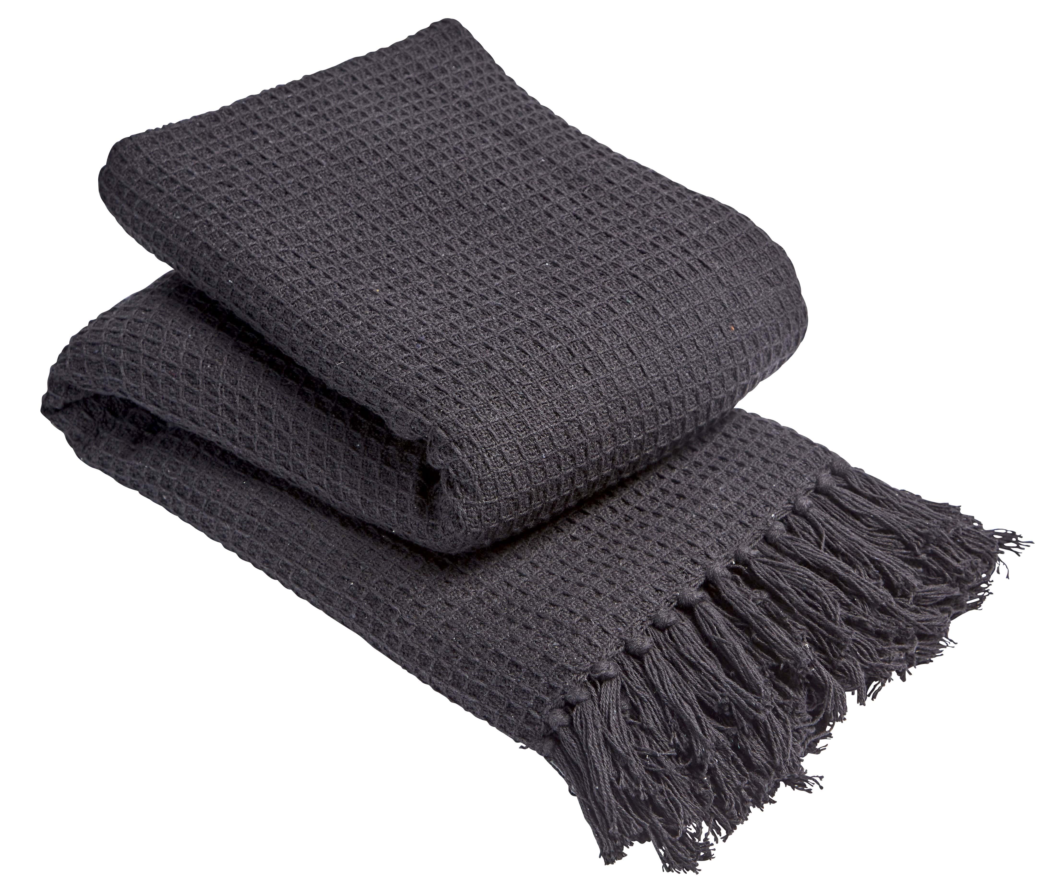 Olivia Rocco Lisbon Cotton Honeycomb Throw Blanket