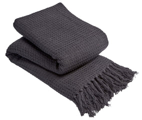 Olivia Rocco Lisbon Cotton Honeycomb Throw Blanket