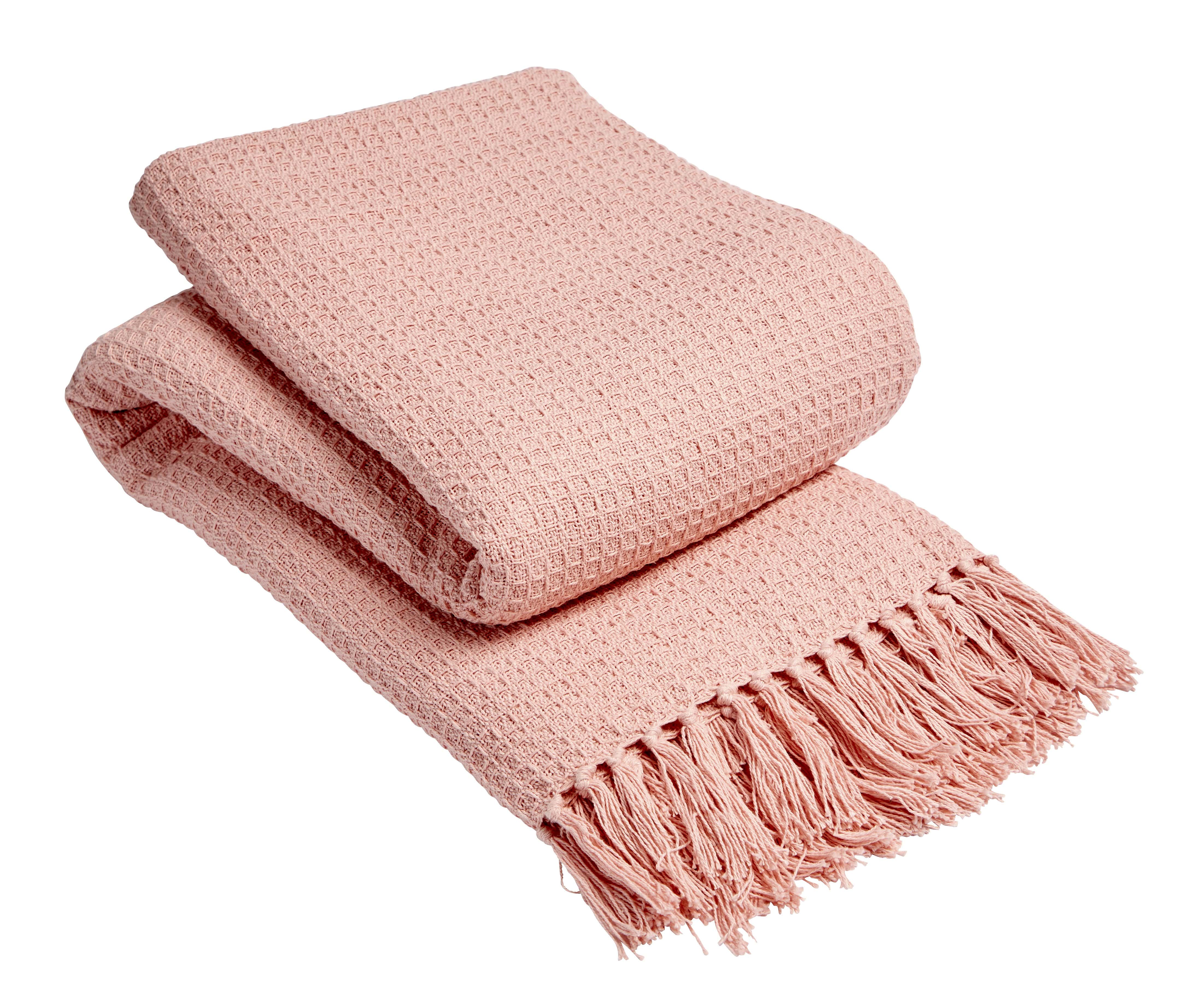 Olivia Rocco Lisbon Cotton Honeycomb Throw Blanket