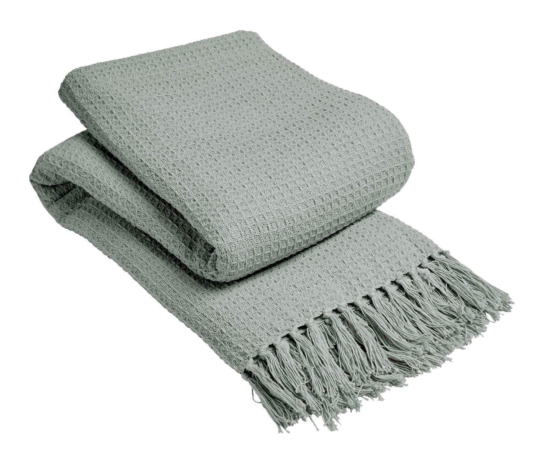 Olivia Rocco Lisbon Cotton Honeycomb Throw Blanket