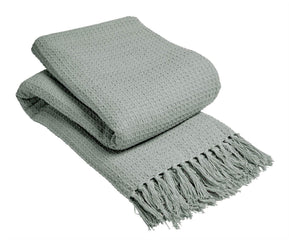 Olivia Rocco Lisbon Cotton Honeycomb Throw Blanket