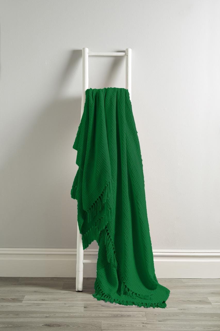 Olivia Rocco Lisbon Cotton Honeycomb Throw Blanket