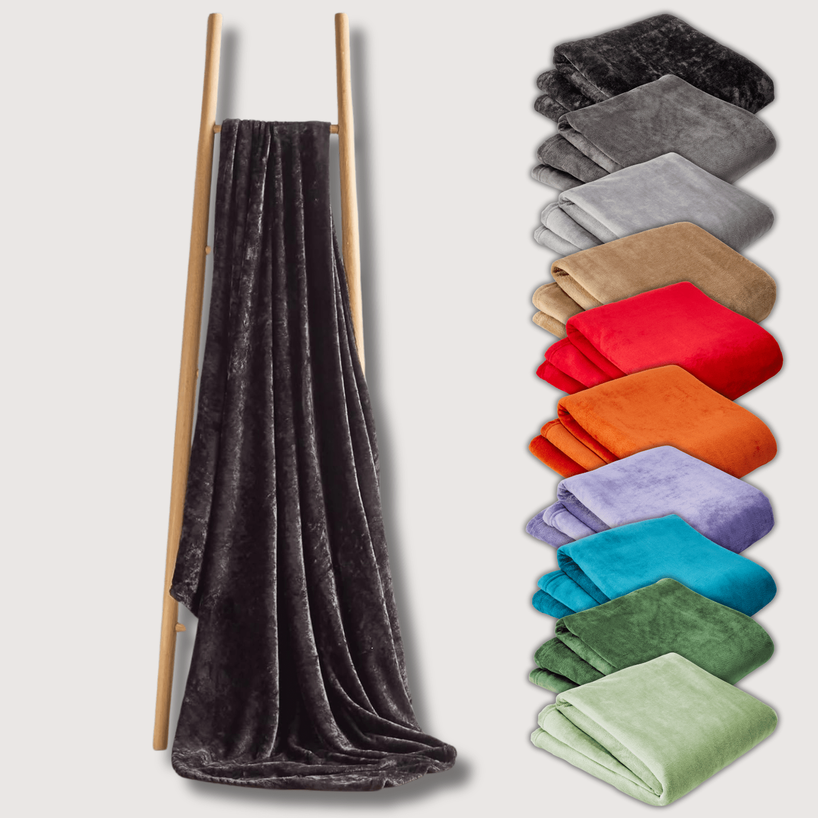 Olivia Rocco Flannel Fleece Throw Blanket, Three Sizes