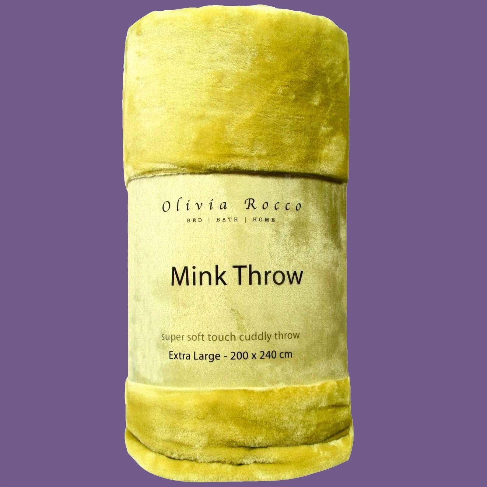 Olivia Rocco Mink Faux Fur Velvet Touch Throw Blanket, Two Sizes