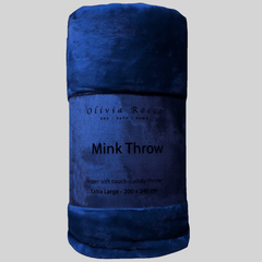 Olivia Rocco Mink Faux Fur Velvet Touch Throw Blanket, Two Sizes