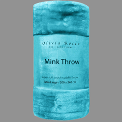 Olivia Rocco Mink Faux Fur Velvet Touch Throw Blanket, Two Sizes