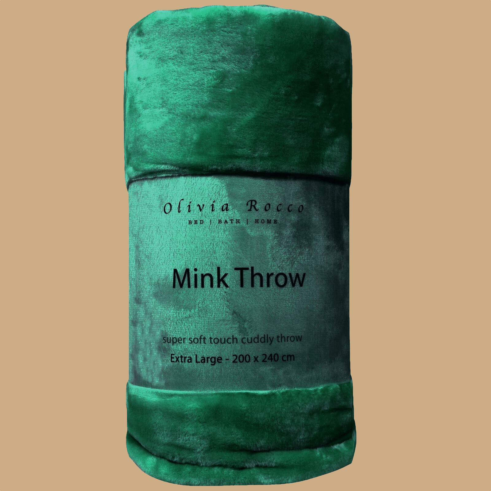 Olivia Rocco Mink Faux Fur Velvet Touch Throw Blanket, Two Sizes