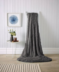 Olivia Rocco Snuggle and Cuddle Chunky Faux Fur Fleece Throw