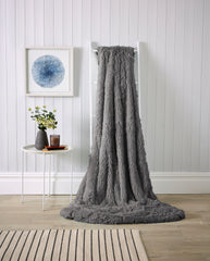 Olivia Rocco Snuggle and Cuddle Chunky Faux Fur Fleece Throw
