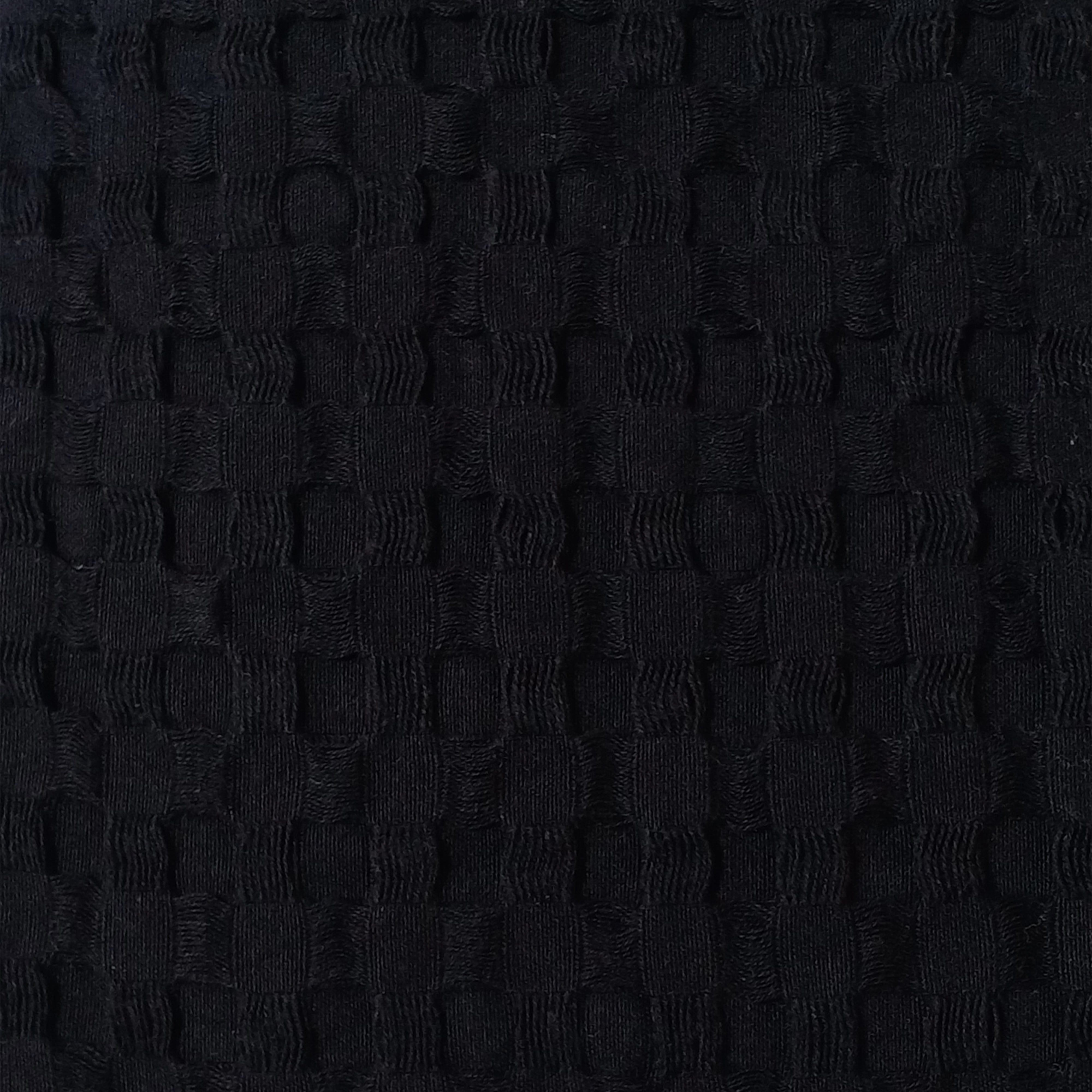 Olivia Rocco Florian Checked Cotton Throw, Black, 180 x 250 cm