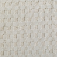 Olivia Rocco Florian Checked Cotton Throw, Natural, 180 x 250 cm