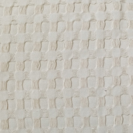 Olivia Rocco Florian Checked Cotton Throw, Natural, 180 x 250 cm, image 6