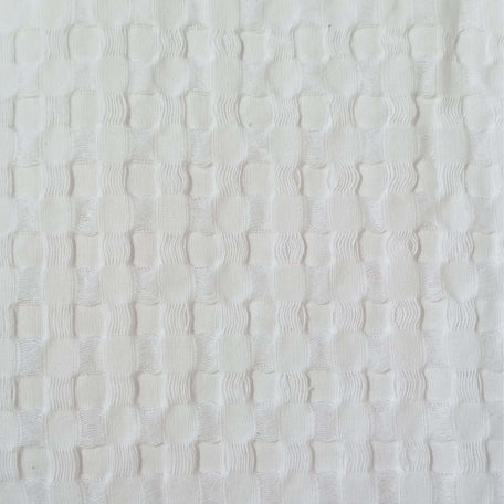 Olivia Rocco Florian Checked Cotton Throw, White, 180 x 250 cm, image 6