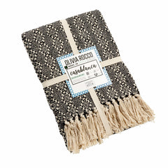Olivia Rocco Casablanca Check Recycled Cotton Throw Blanket, Two Sizes