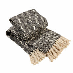 Olivia Rocco Casablanca Check Recycled Cotton Throw Blanket, Two Sizes