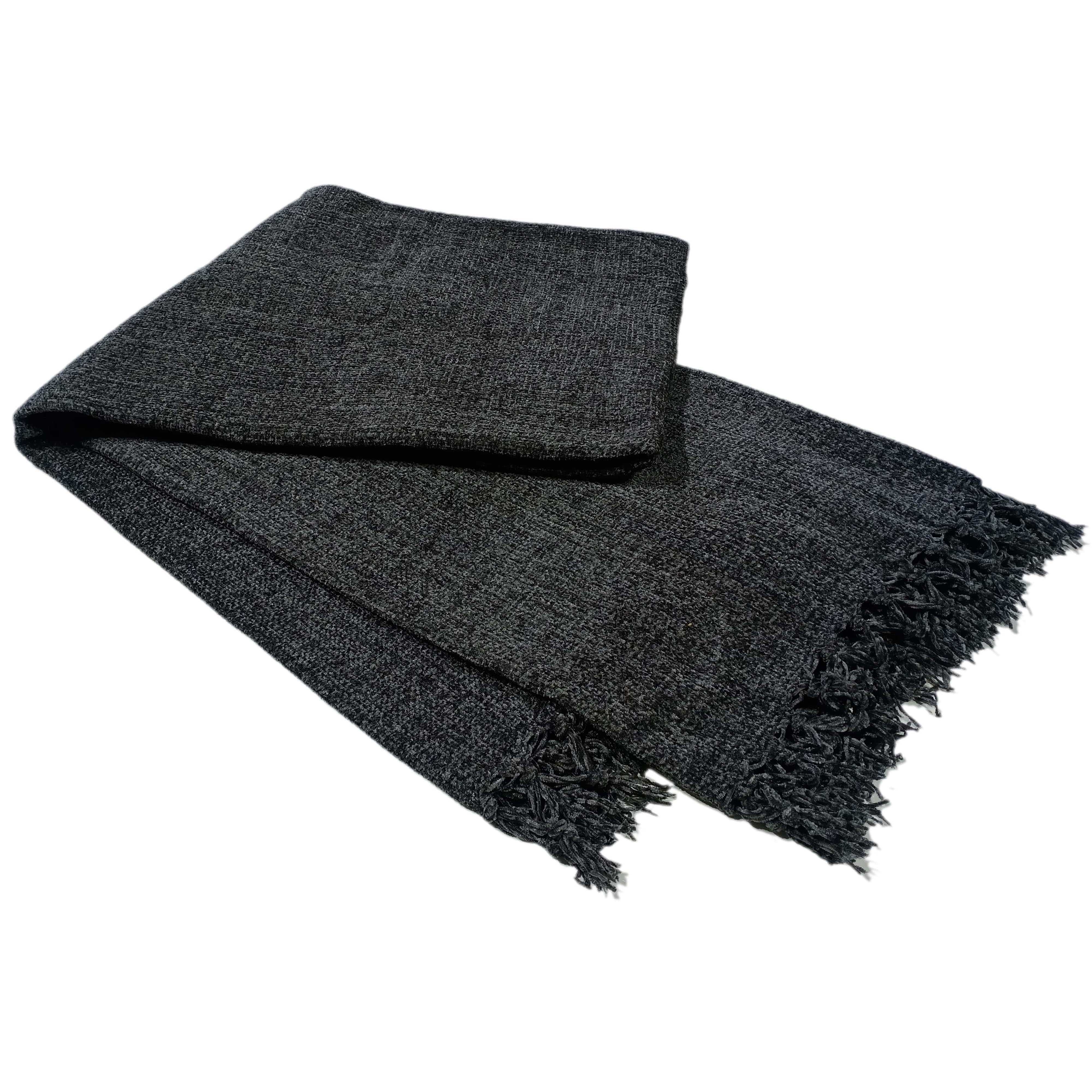 Olivia Rocco Chenille Tassel Throw Blanket, 130 x 170 cm