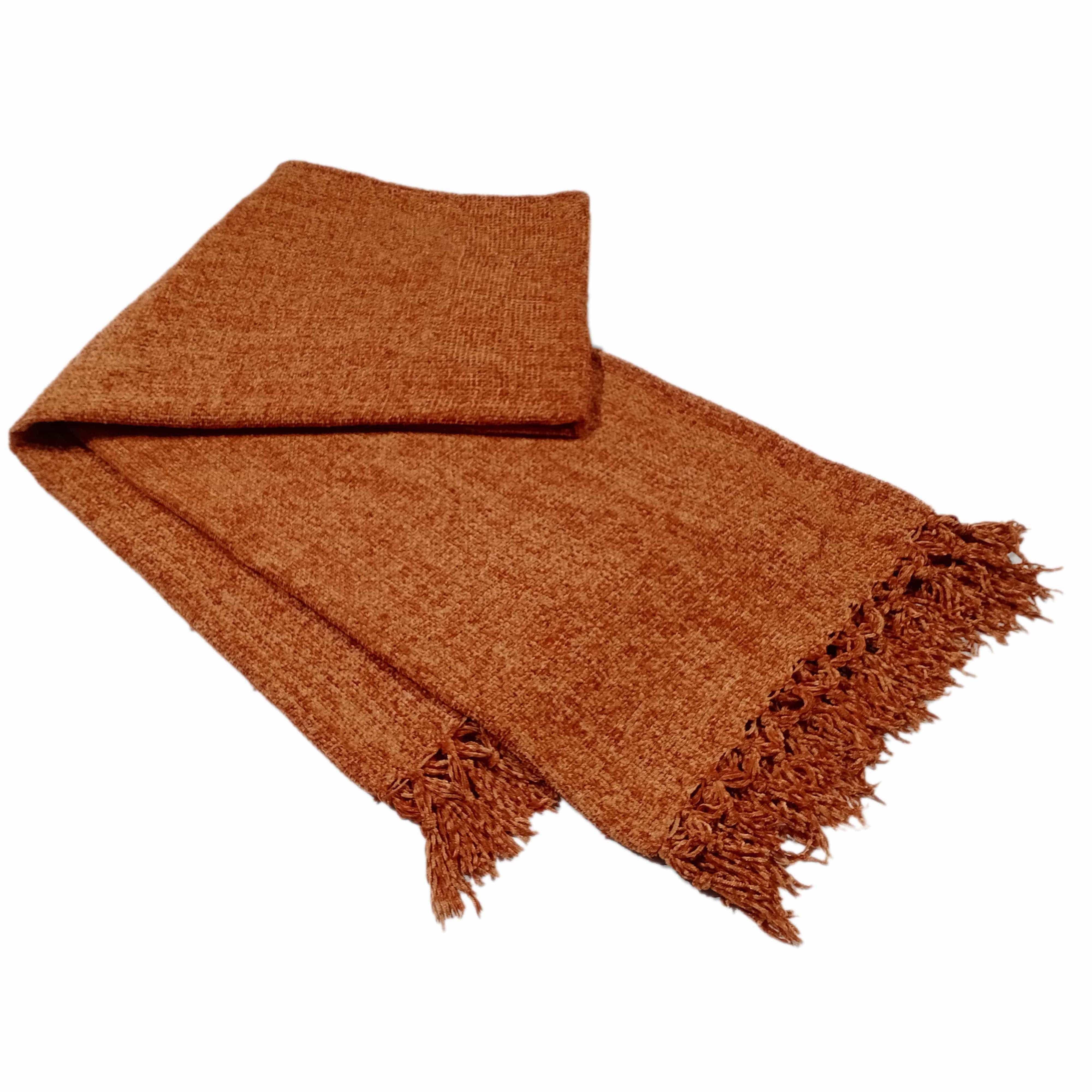 Olivia Rocco Chenille Tassel Throw Blanket, 130 x 170 cm