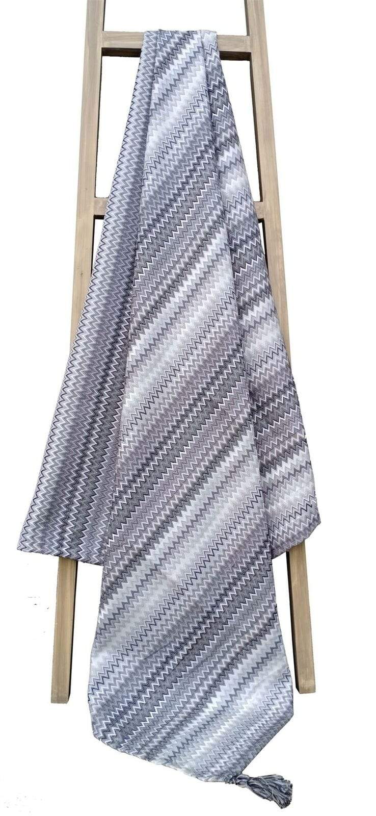 Olivia Rocco Mia Bohemian Tasselled Throw Blanket and Cushion Cover