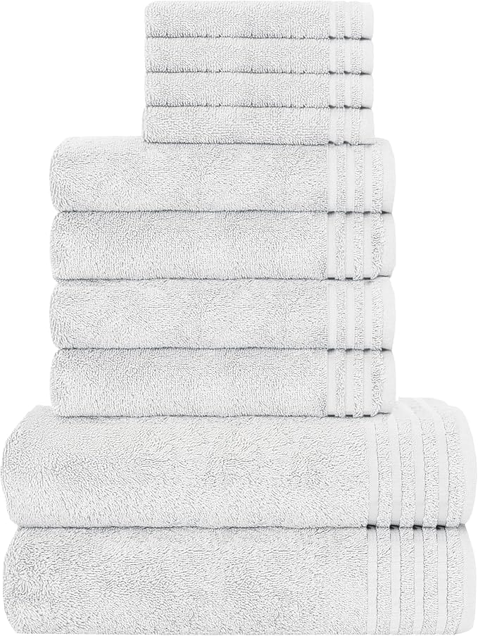 Olivia Rocco Monaco 10 Piece Egyptian Cotton Towel Set, 500gsm