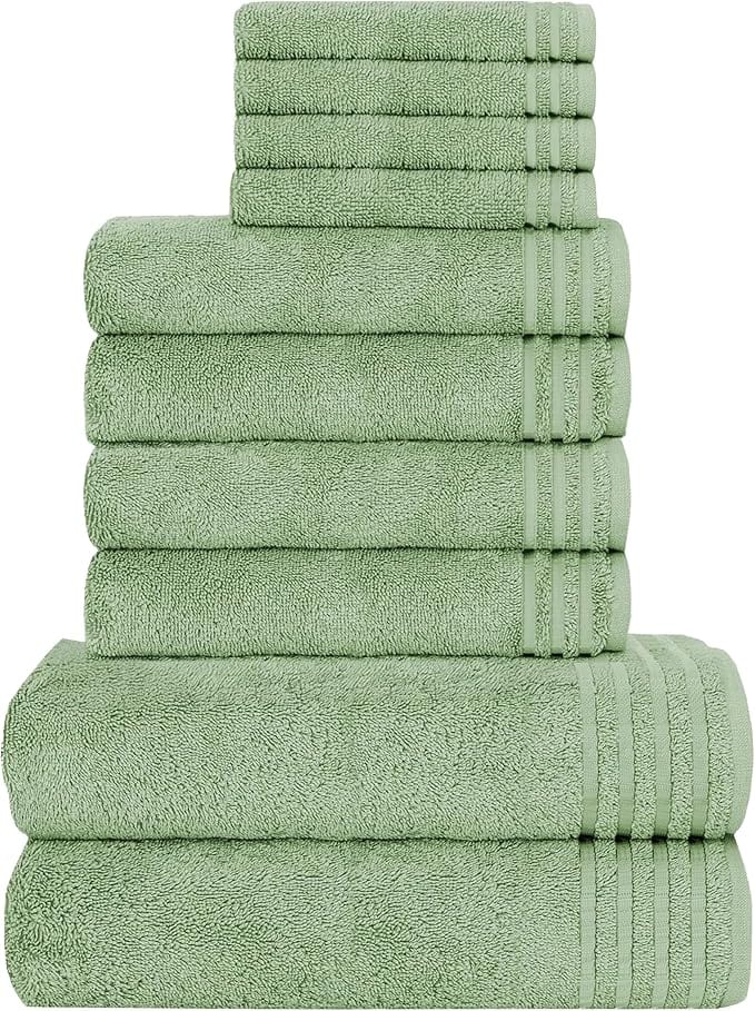 Olivia Rocco Monaco 10 Piece Egyptian Cotton Towel Set, 500gsm