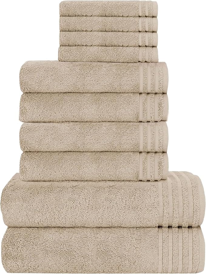 Olivia Rocco Monaco 10 Piece Egyptian Cotton Towel Set, 500gsm
