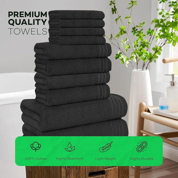 Olivia Rocco Monaco 10 Piece Egyptian Cotton Towel Set, 500gsm, image 2