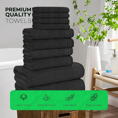 Olivia Rocco Monaco 10 Piece Egyptian Cotton Towel Set, 500gsm