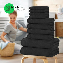 Olivia Rocco Monaco 10 Piece Egyptian Cotton Towel Set, 500gsm