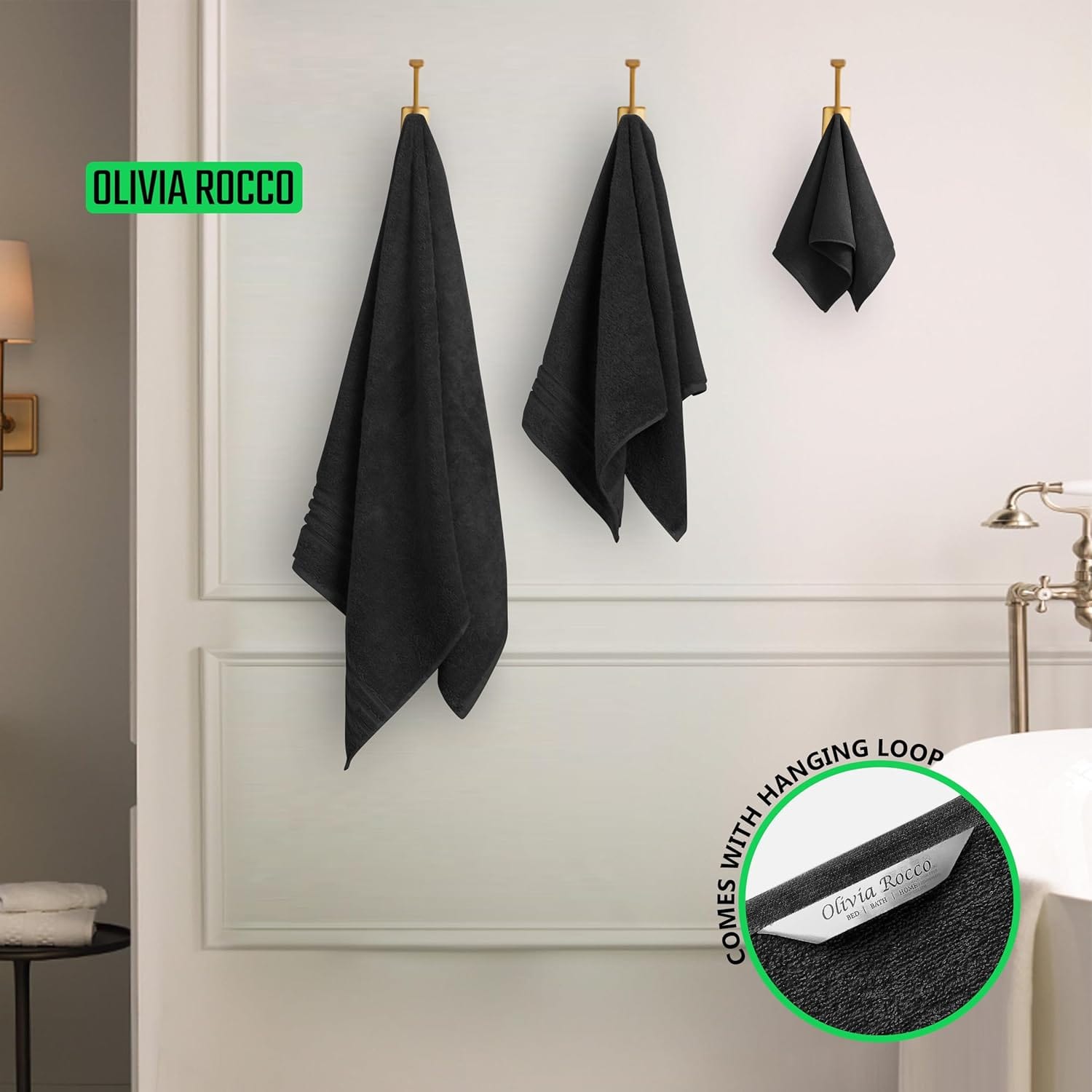 Olivia Rocco Monaco 10 Piece Egyptian Cotton Towel Set, 500gsm