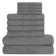 Olivia Rocco Monaco 10 Piece Egyptian Cotton Towel Set, 500gsm