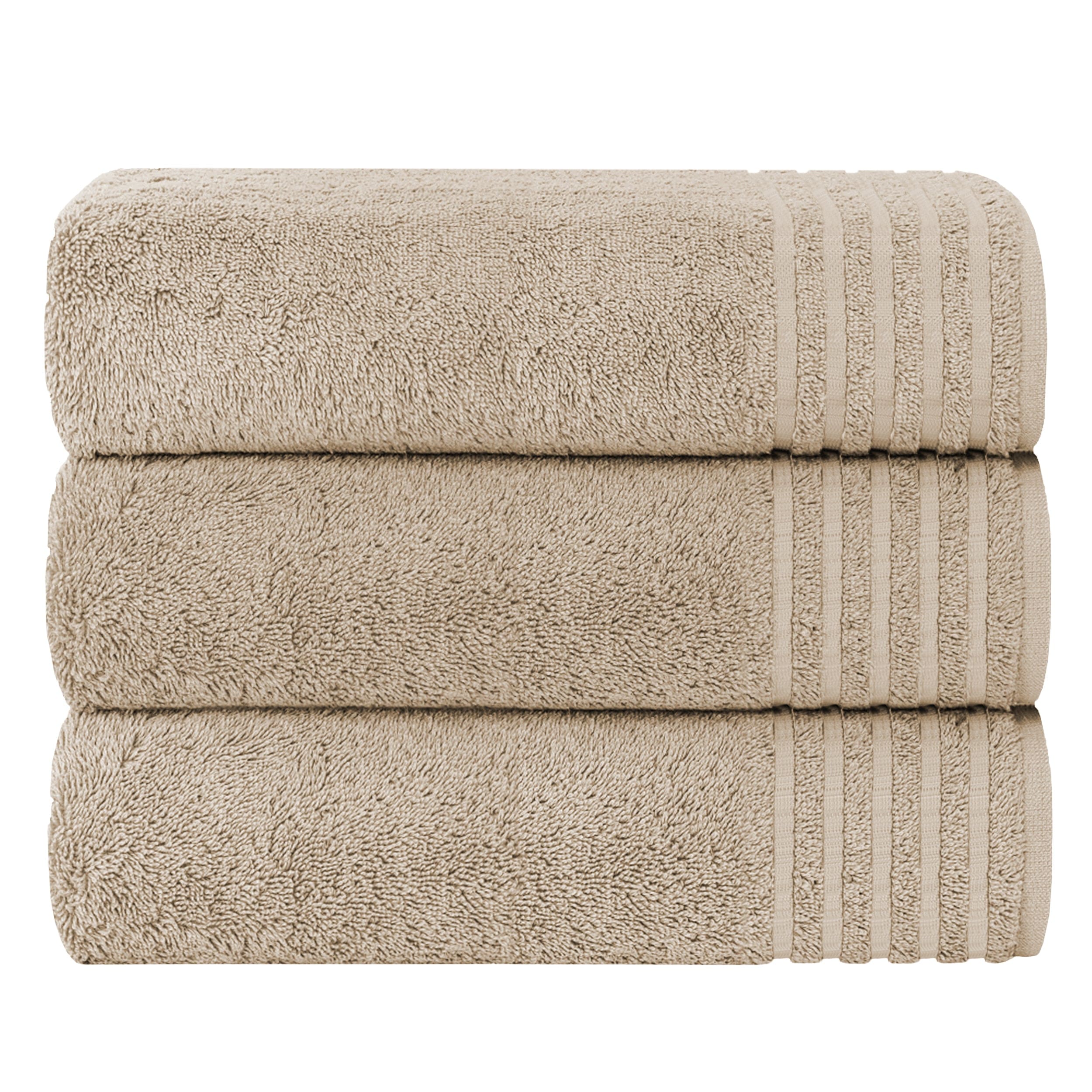 Olivia Rocco Monaco Bath Sheets, Pack of 3, 500gsm 100% Cotton